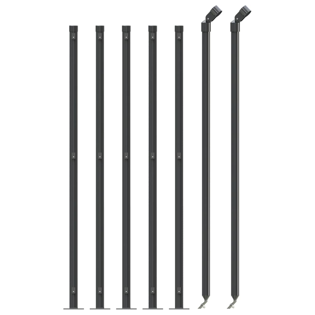 Metal Fence with Anthracite Flange 1x10 m