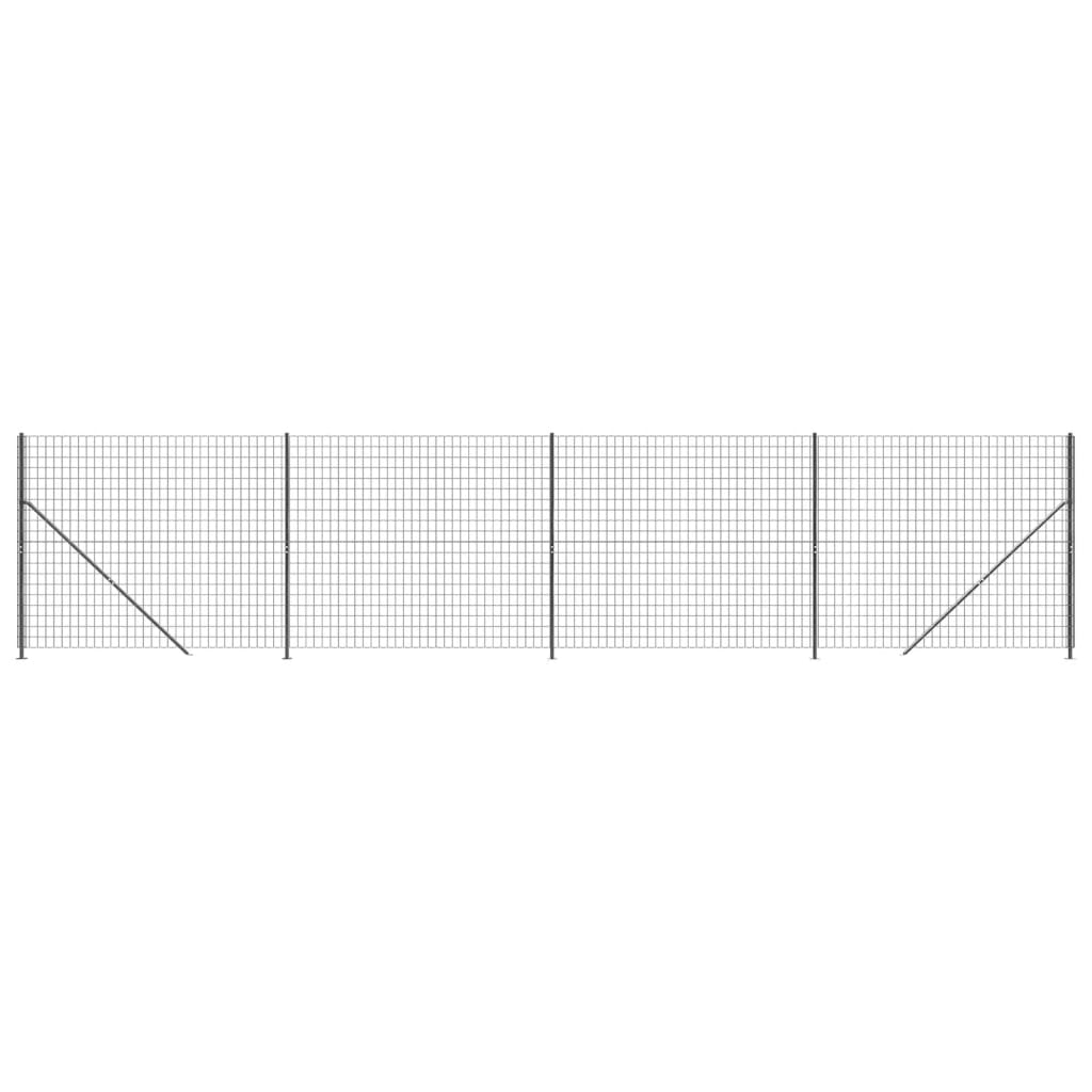 Metal Fence with Anthracite Flange 1.8x10 m