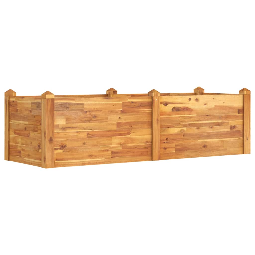 Fioriera Rialzata da Giardino 160x60x44cm Legno Massello Acacia - homemem39