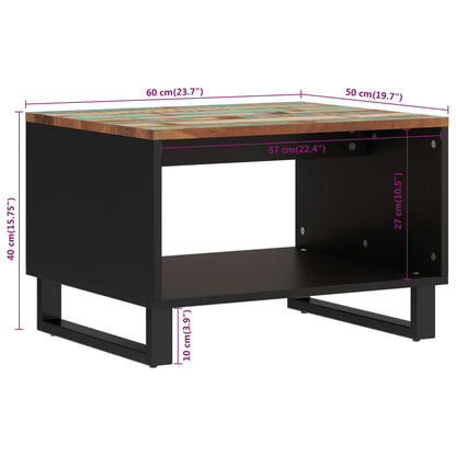 Tavolino da Salotto 60x50x40 cm in Legno Massello di Recupero | homemem39