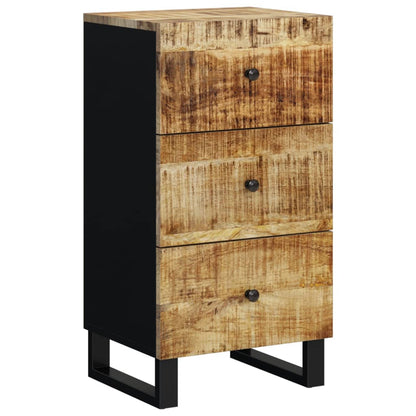 Credenza con 3 Cassetti 40x33,5x75 cm Legno Massello di Mango