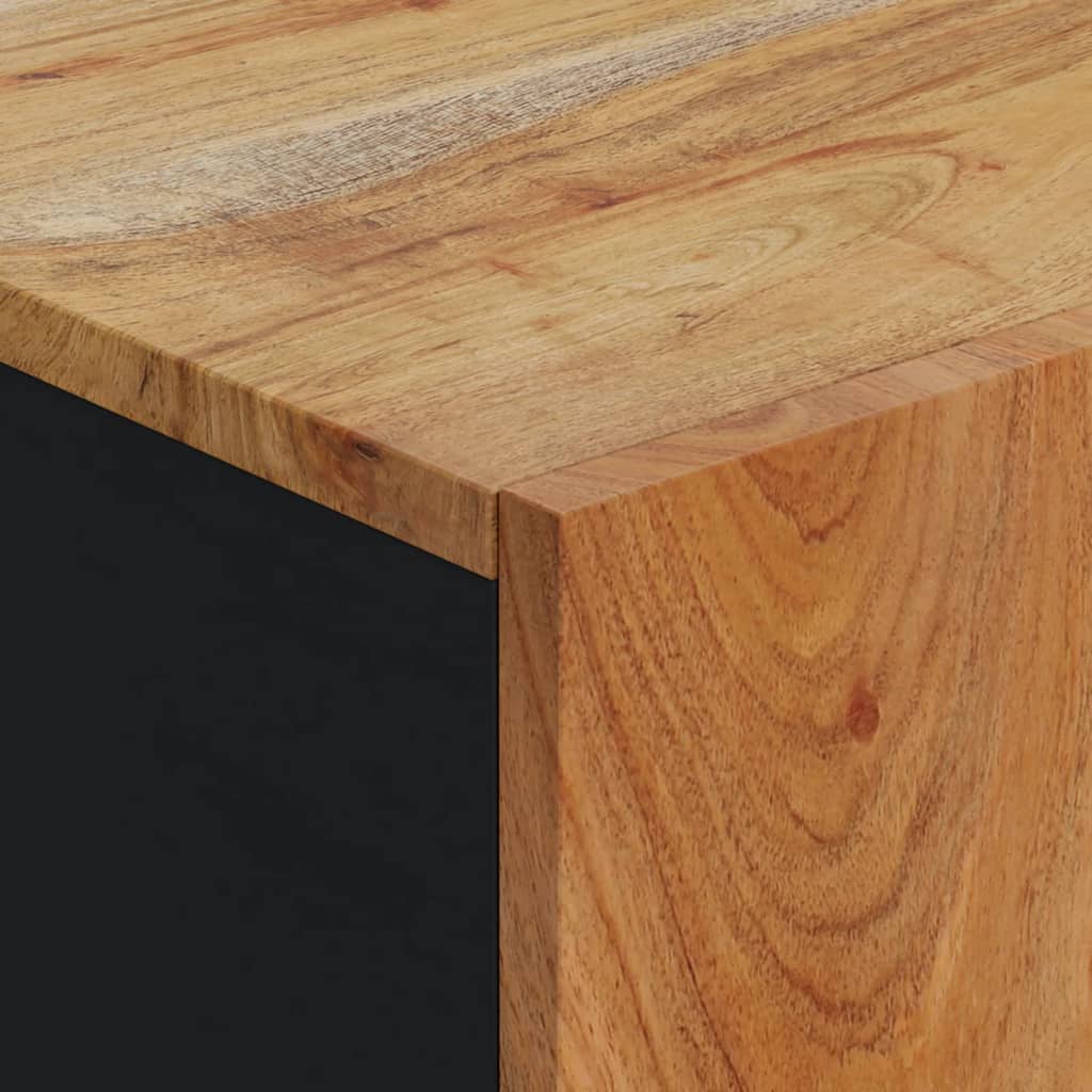 Credenza con Anta 40x31x75 cm in Legno Massello di Acacia