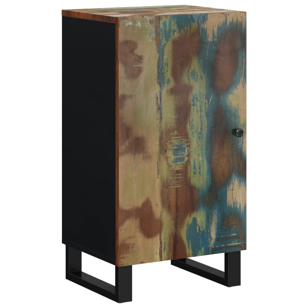 Credenza con Anta 40x31x75 cm in Legno Massello di Recupero