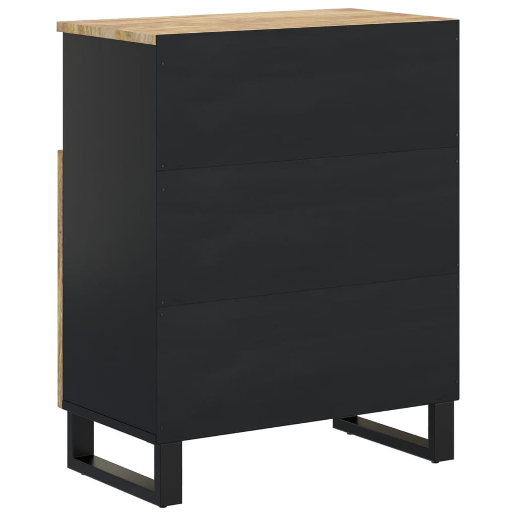 Credenza con 2 Ante 60x33x75 cm in Legno Massello di Mango - homemem39