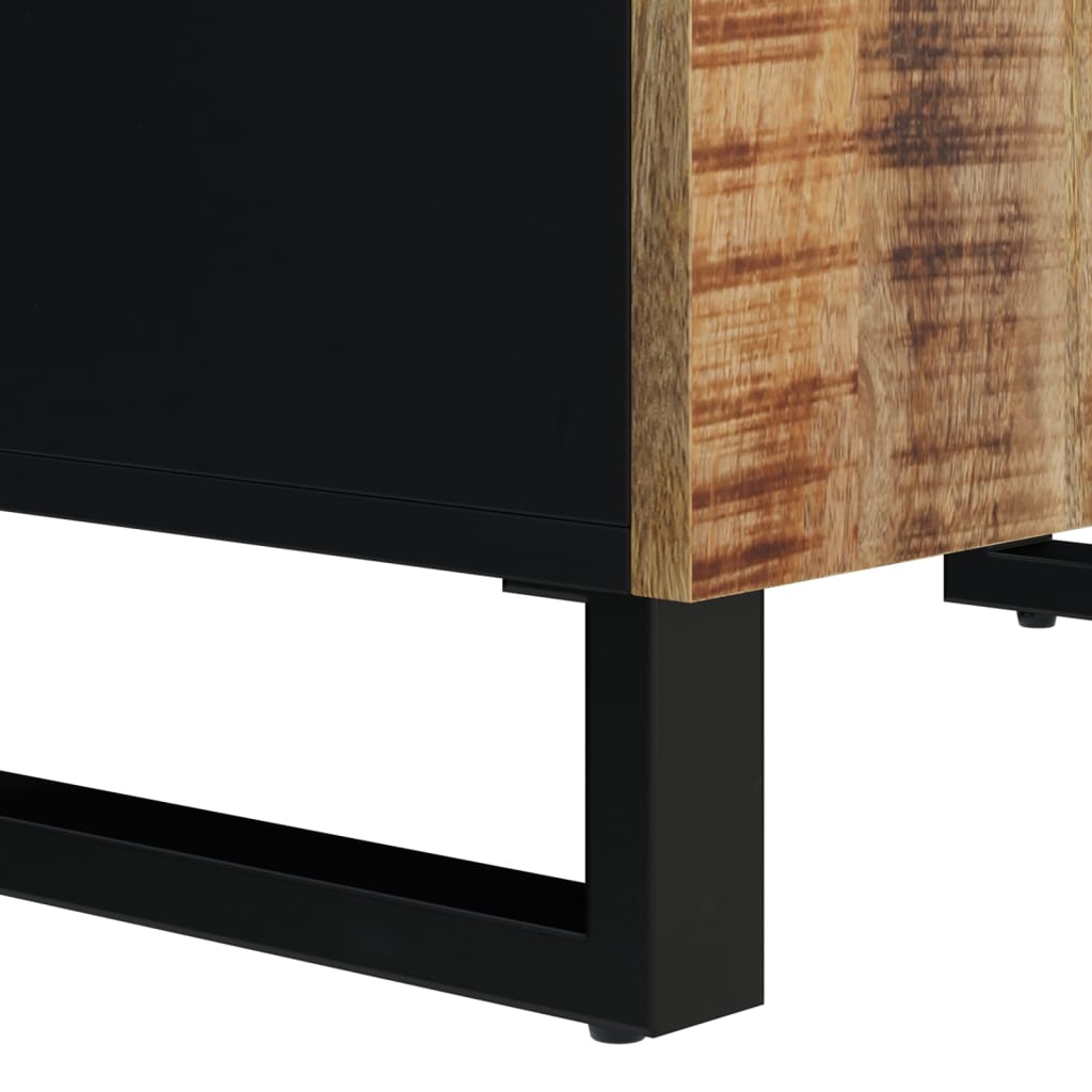 Credenza con 2 Ante 60x33x75 cm in Legno Massello di Mango - homemem39