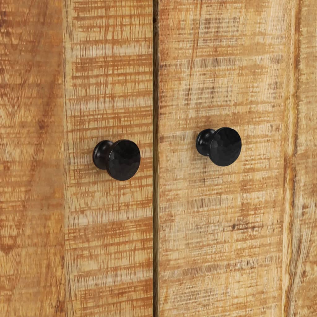 Credenza con 2 Ante 60x33x75 cm in Legno Massello di Mango - homemem39