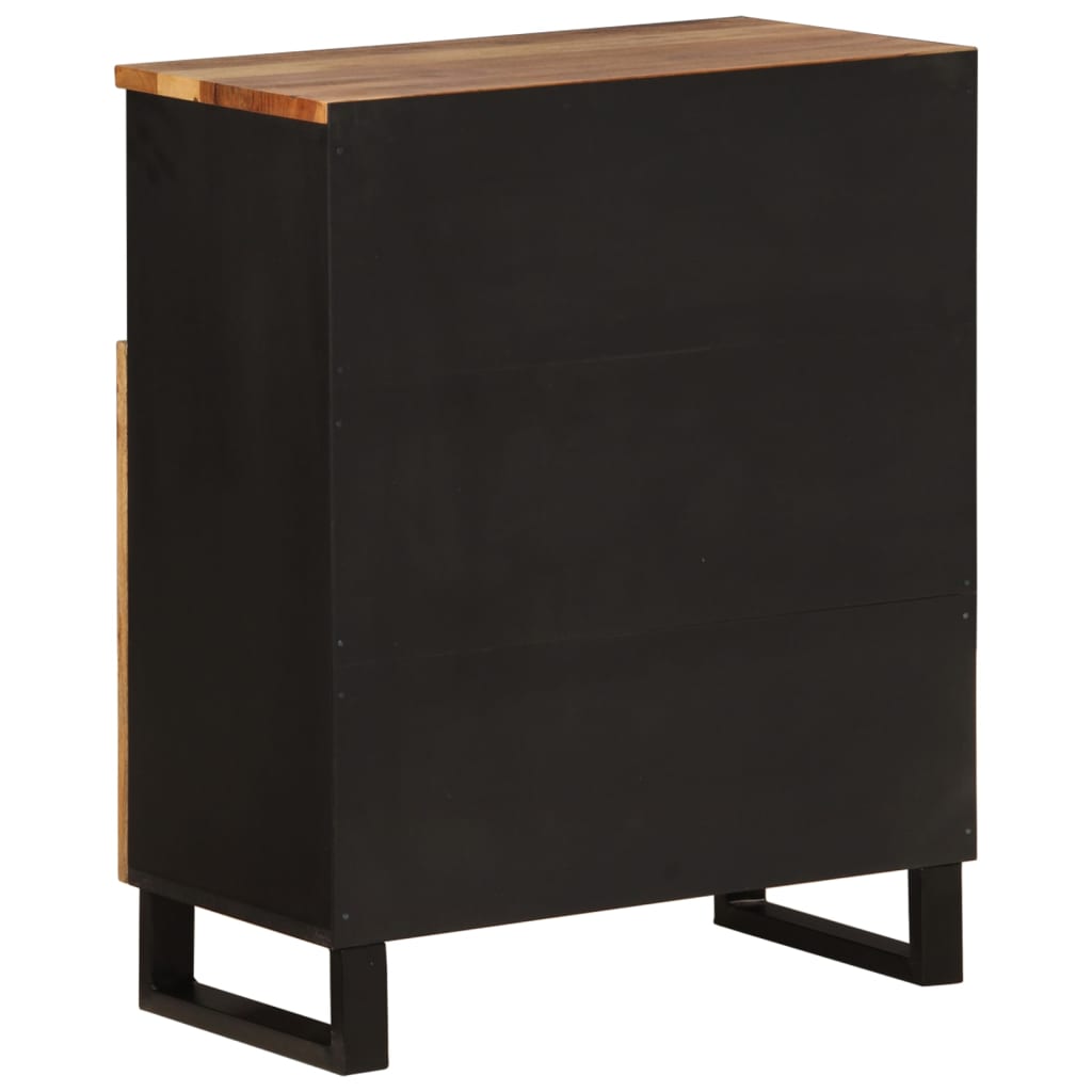 Credenza con 2 Ante 60x33x75 cm in Legno Massello di Acacia