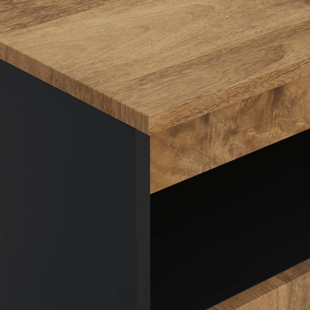 Credenza con 2 Ante 60x33x75 cm in Legno Massello di Mango