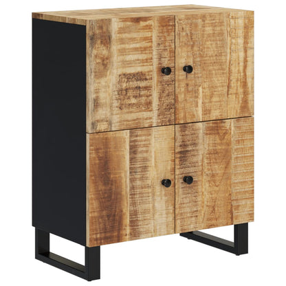 Credenza con 4 Ante 60x33x75 cm in Legno Massello di Mango