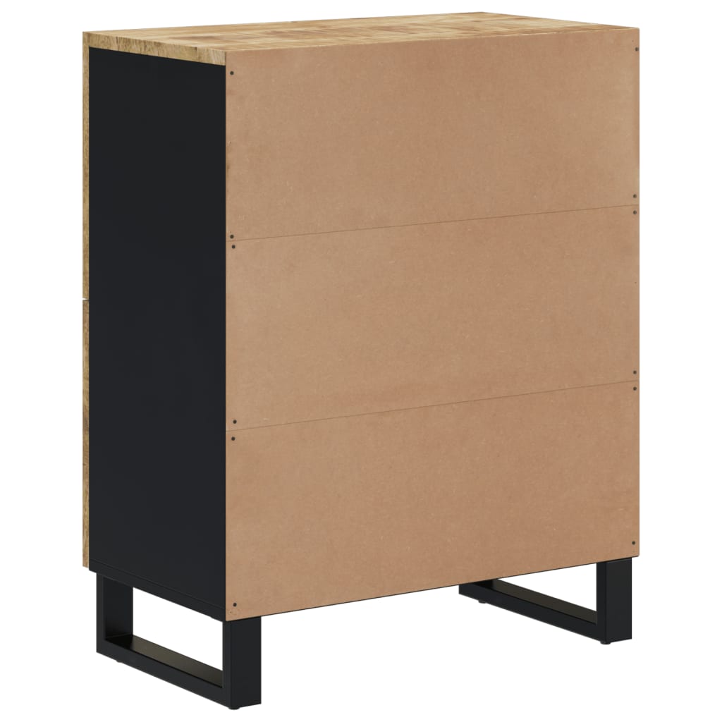 Credenza con 4 Ante 60x33x75 cm in Legno Massello di Mango