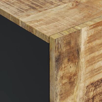 Credenza con 4 Ante 60x33x75 cm in Legno Massello di Mango