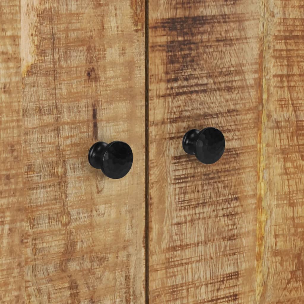 Credenza con 4 Ante 60x33x75 cm in Legno Massello di Mango