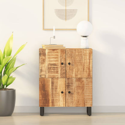 Credenza con 4 Ante 60x33x75 cm in Legno Massello di Mango