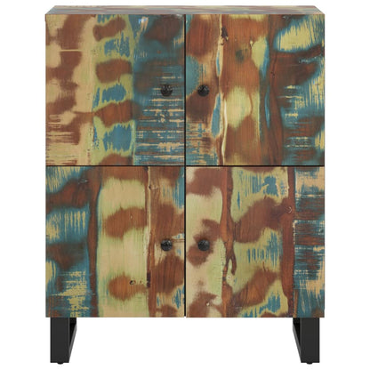 Credenza con 4 Ante 60x33x75 cm in Legno Massello di Recupero