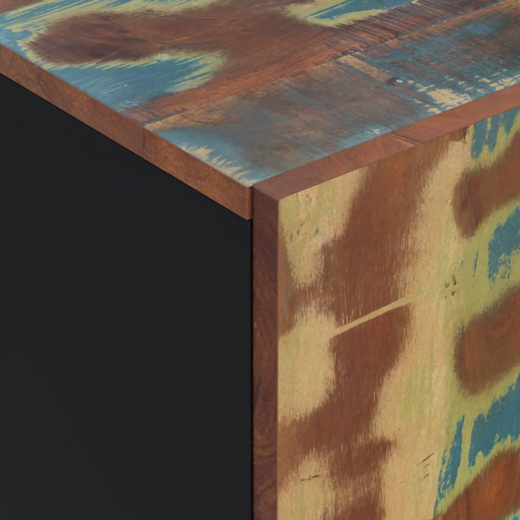 Credenza con 4 Ante 60x33x75 cm in Legno Massello di Recupero