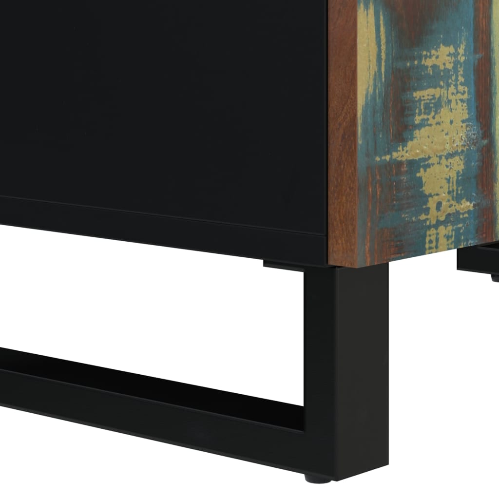 Credenza con 4 Ante 60x33x75 cm in Legno Massello di Recupero