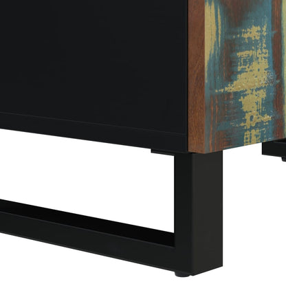 Credenza con 4 Ante 60x33x75 cm in Legno Massello di Recupero