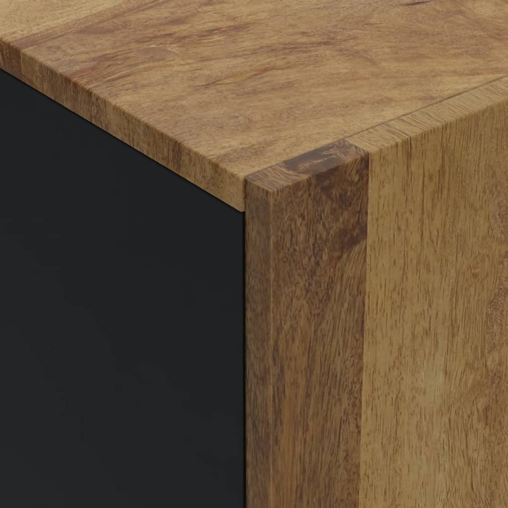 Credenza con 4 Ante 60x33x75 cm in Legno Massello di Mango