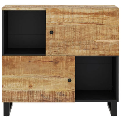 Credenza con 2 Ante 80x33x75 cm in Legno Massello di Mango