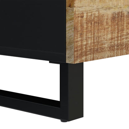 Credenza con 2 Ante 80x33x75 cm in Legno Massello di Mango