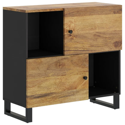 Credenza con 2 Ante 80x33x75 cm in Legno Massello di Mango