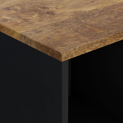 Credenza con 2 Ante 80x33x75 cm in Legno Massello di Mango