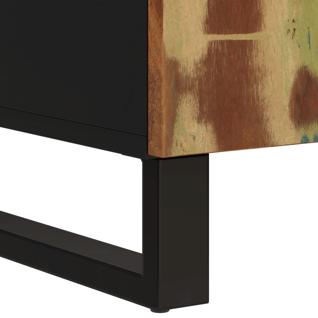 Credenza con 2 Ante 90x33x75 cm in Legno Massello di Recupero