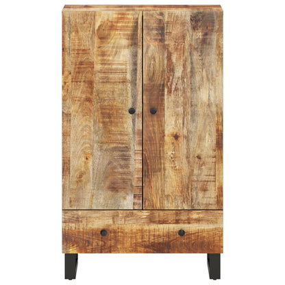 Credenza con Cassetto 60x33x100 cm Legno Massello Mango e Ferro