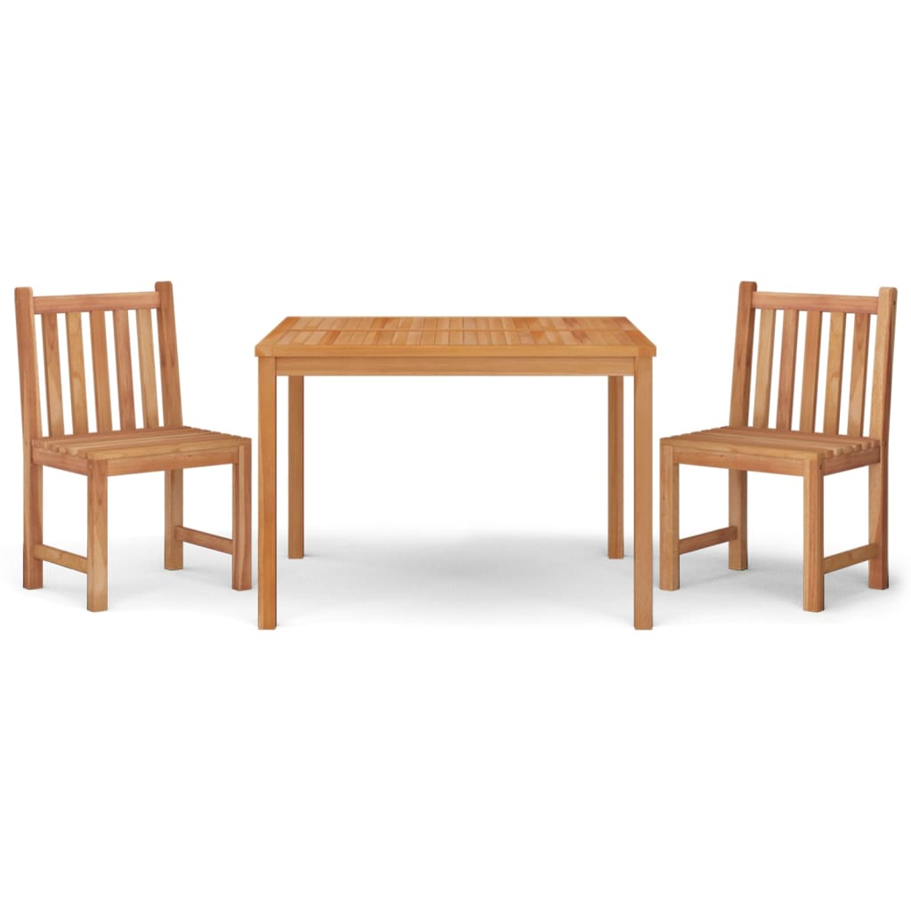 Set da Pranzo per Giardino 3 pz in Legno Massello di Teak | homemem39