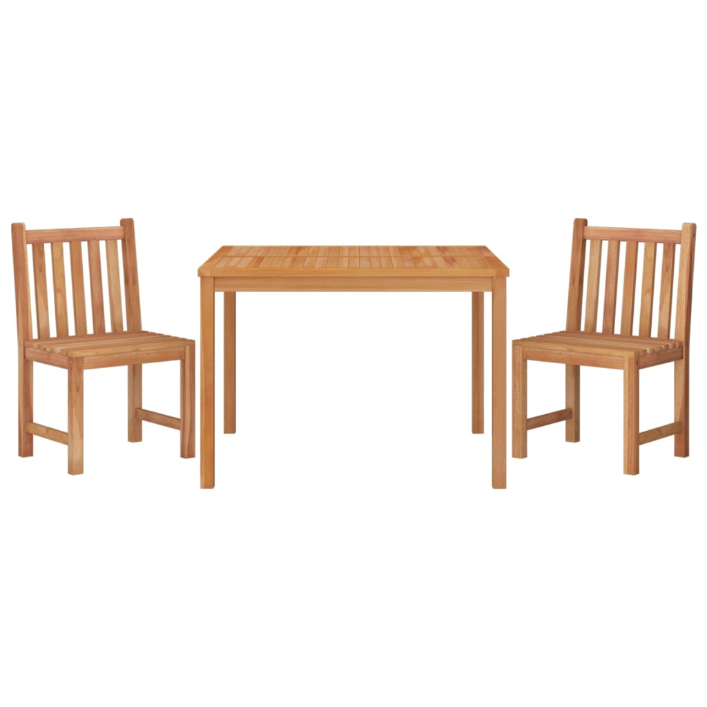 Set da Pranzo per Giardino 3 pz in Legno Massello di Teak | homemem39