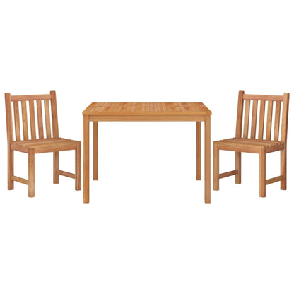 Set da Pranzo per Giardino 3 pz in Legno Massello di Teak | homemem39