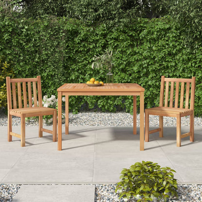 Set da Pranzo per Giardino 3 pz in Legno Massello di Teak | homemem39