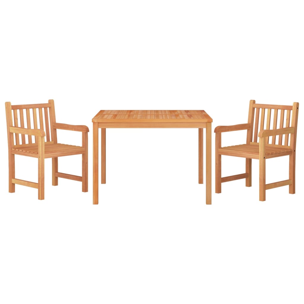 Set da Pranzo per Giardino 3 pz in Legno Massello di Teak | homemem39