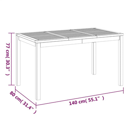 Set da Pranzo per Giardino 3 pz in Legno Massello di Teak | homemem39