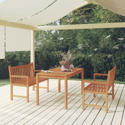 Set da Pranzo per Giardino 3 pz in Legno Massello di Teak | homemem39