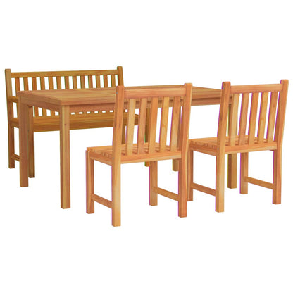 Set da Pranzo per Giardino 4 pz in Legno Massello di Teak | homemem39