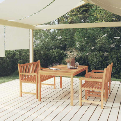 Set da Pranzo per Giardino 4 pz in Legno Massello di Teak | homemem39