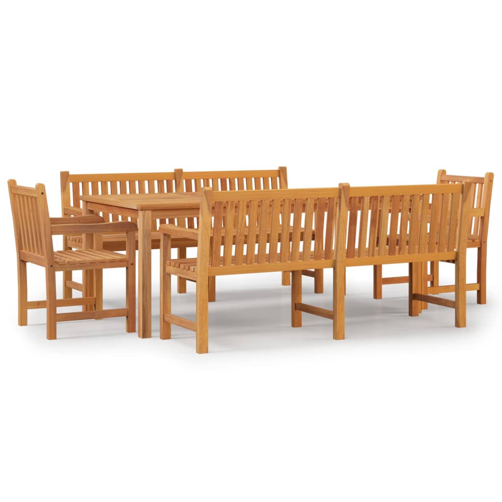 Set da Pranzo per Giardino 5 pz in Legno Massello di Teak | homemem39