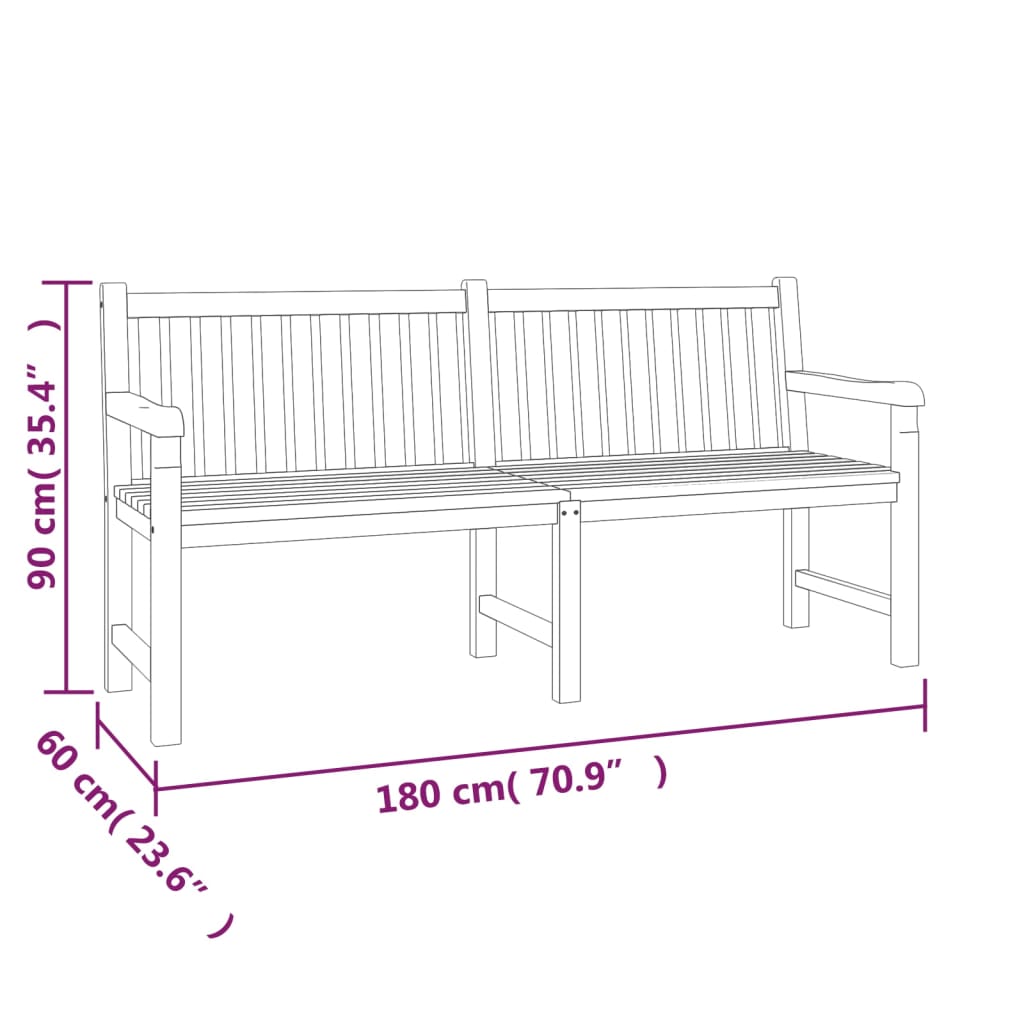 Set da Pranzo per Giardino 5 pz in Legno Massello di Teak | homemem39