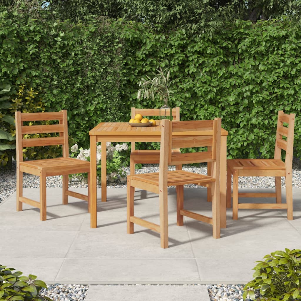 Sedie da Giardino 4 pz il Legno Massello di Teak - homemem39