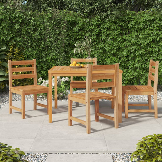 Sedie da Giardino 4 pz il Legno Massello di Teak - homemem39