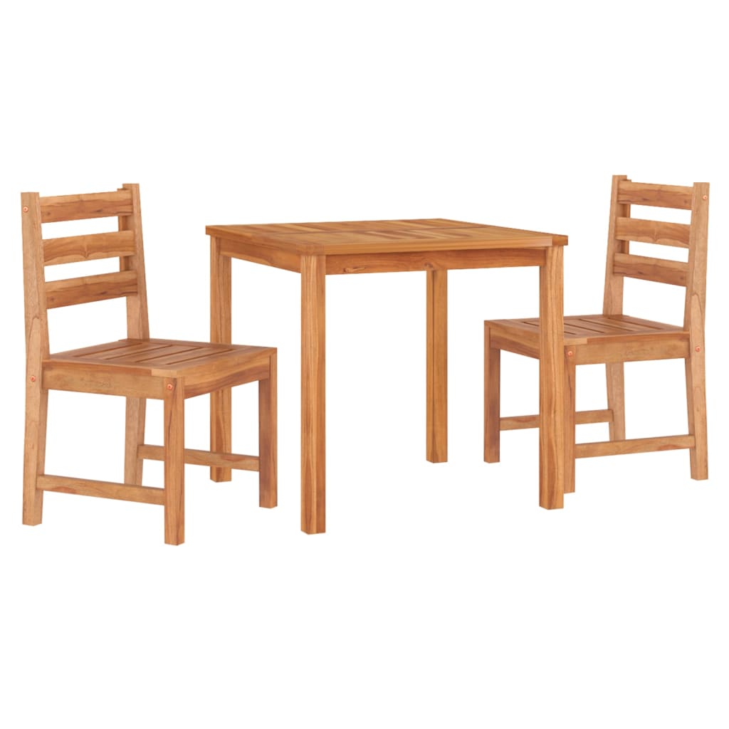 Set da Pranzo per Giardino 3 pz in Legno Massello di Teak - homemem39
