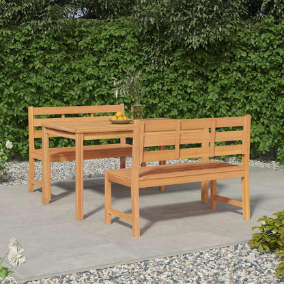 Set da Pranzo per Giardino 3 pz in Legno Massello di Teak | homemem39