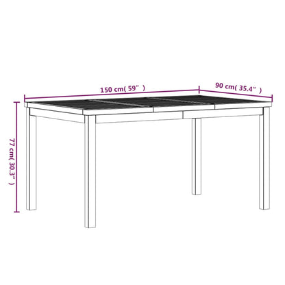 Set da Pranzo per Giardino 3 pz in Legno Massello di Teak | homemem39