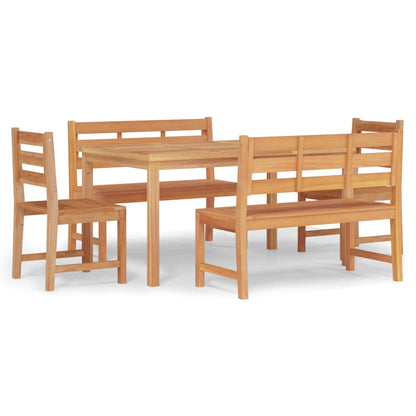 Set da Pranzo per Giardino 5 pz in Legno Massello di Teak | homemem39