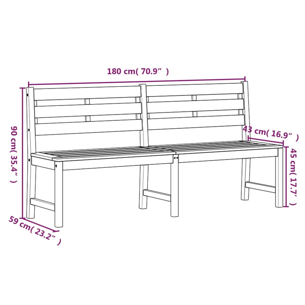Set da Pranzo per Giardino 3 pz in Legno Massello di Teak | homemem39