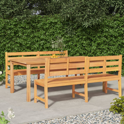 Set da Pranzo per Giardino 3 pz in Legno Massello di Teak | homemem39