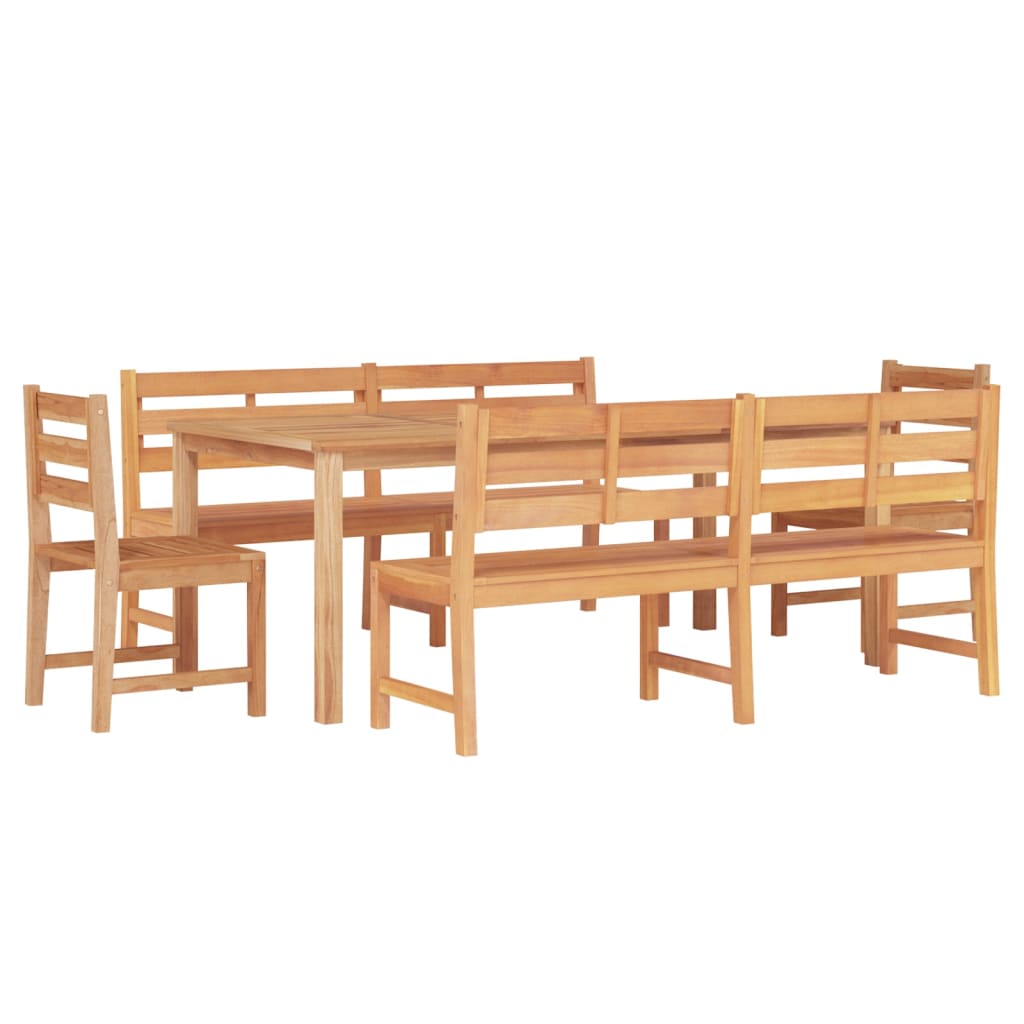 Set da Pranzo per Giardino 5 pz in Legno Massello di Teak | homemem39
