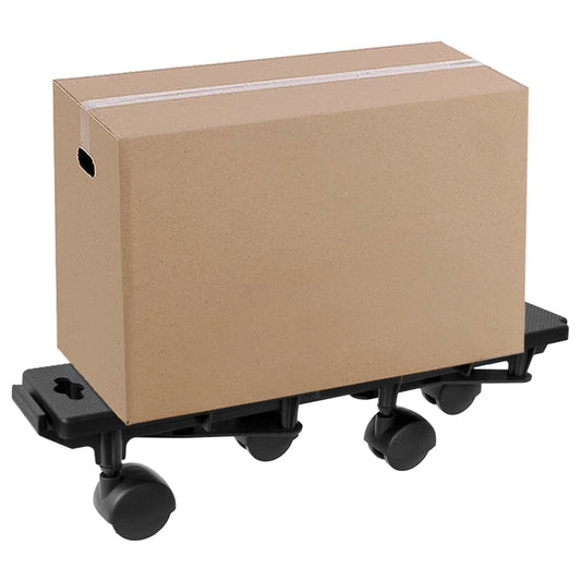 Carrelli per Traslochi con 4 Ruote 6pz Neri Polipropilene 170kg | homemem39