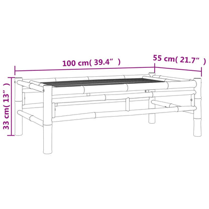 Set Salotto da Giardino 4pz con Cuscini Grigio Scuro Bambù | homemem39